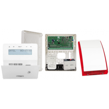 ZESTAW ALARMOWY SATEL INTEGRA 64 + INT-KLFR-W + OPU-3P + AWT682 + 17Ah + SYRENA SP-4001R